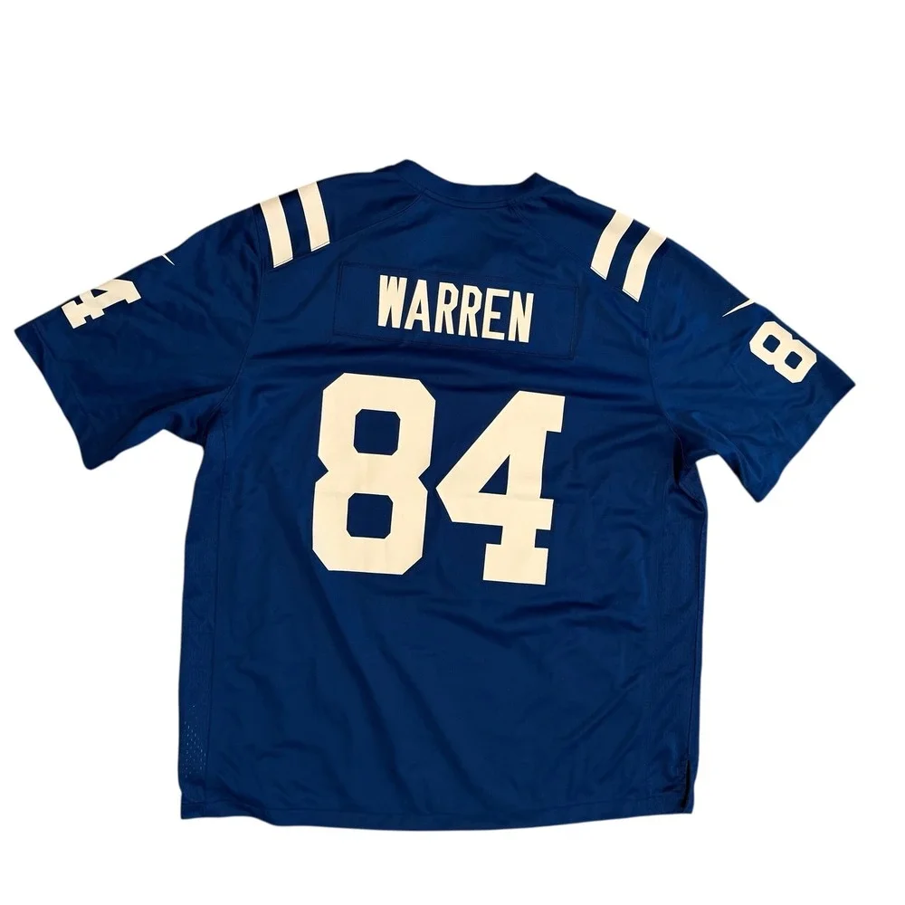 Nike NFL Indianapolis Colts Tyler Warren‎ 84 Jersey Mens XXL Blue White NEW READ